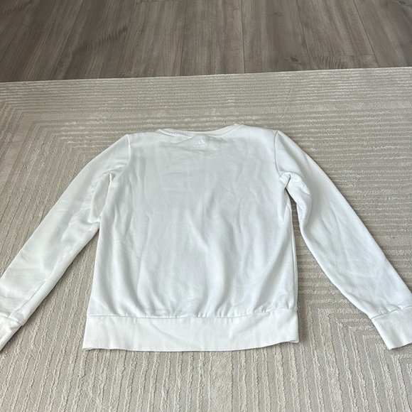 Adidas White Pull Over Crew Neck Sweater - Picture 10 of 10